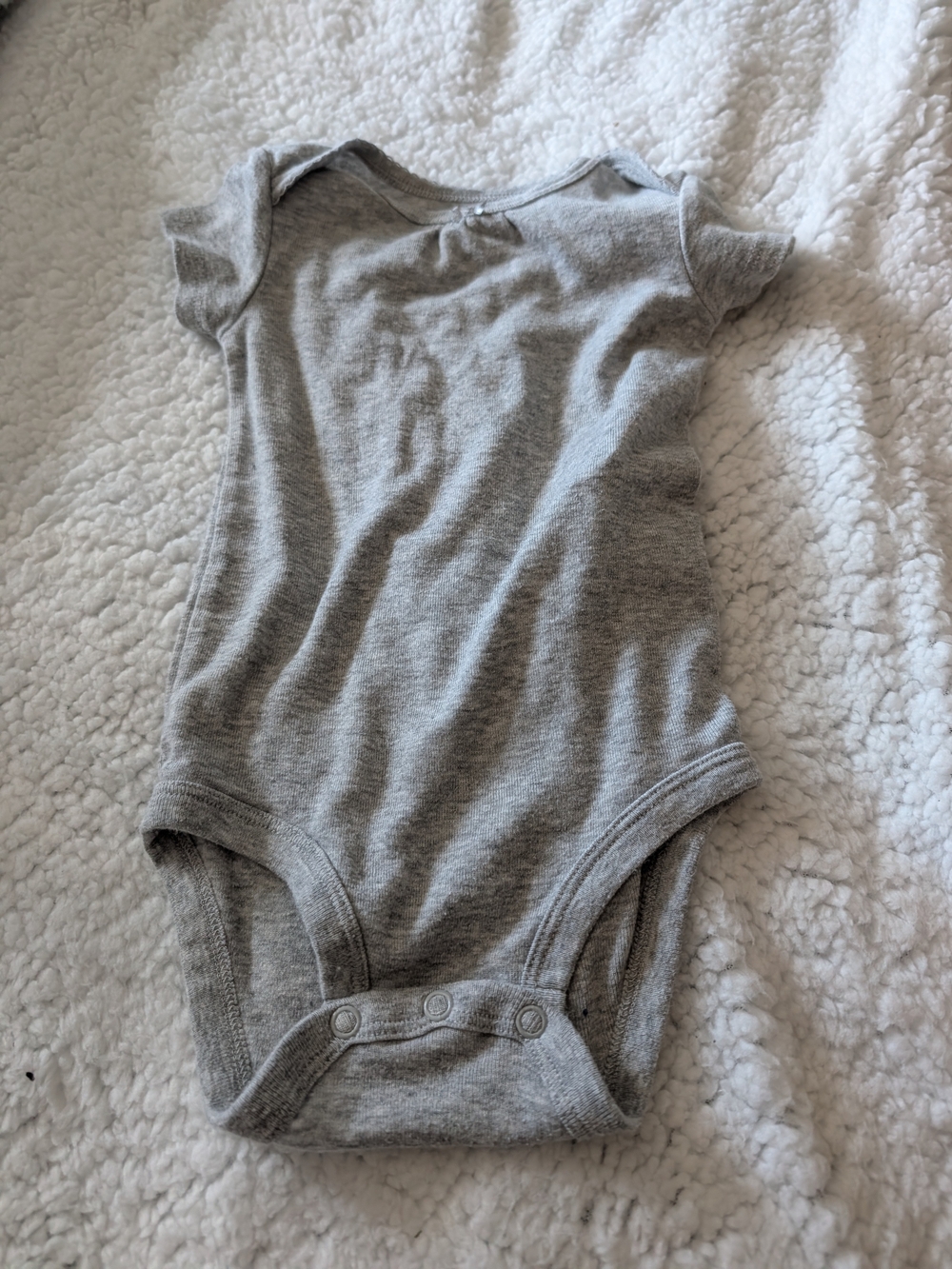 Carter's Heather Gray Short Sleeve Baby Bodysuit